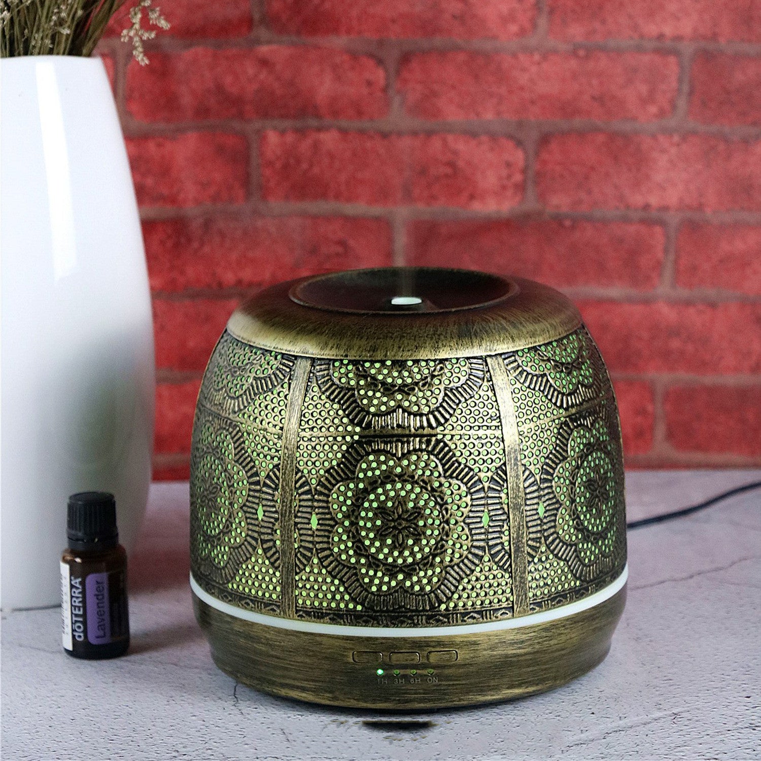 Wrought Iron Hollow Aroma Diffuser Humidifier Office Mute Aroma Diffuser